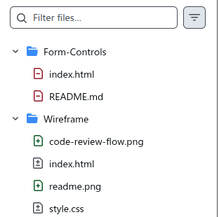 File tree with multiple projects changed at once